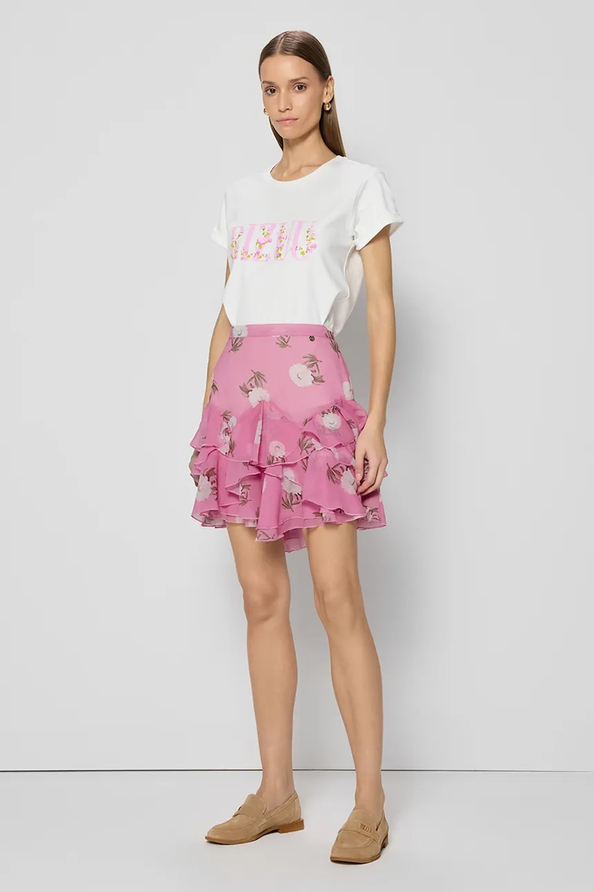 Φούστα Bizuu CANDICE ALTARE χρώμα: ροζ, CANDICE_ALTARE_RÓŻOWY_SS25