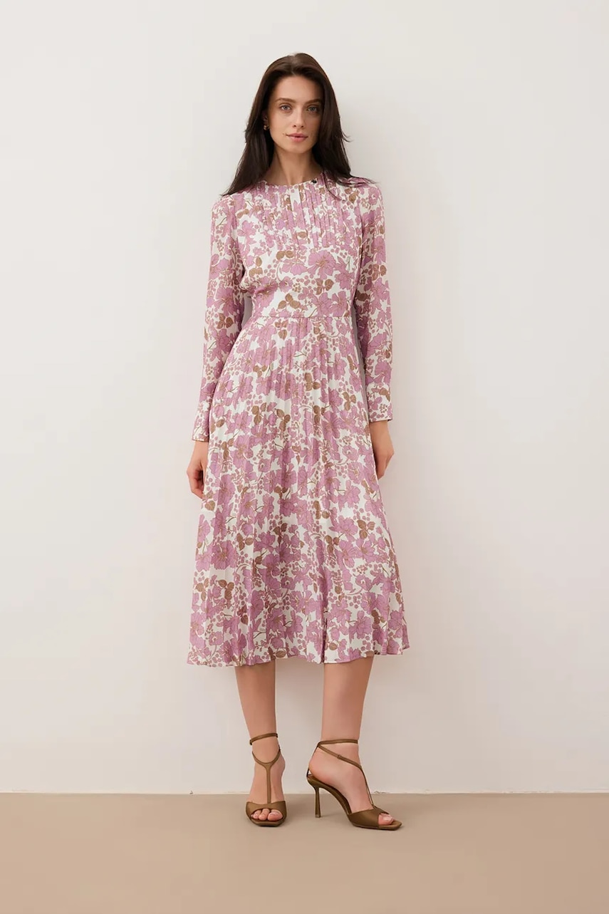 Φόρεμα Bizuu NYLA χρώμα: ροζ, NYLA RÓŻOWY