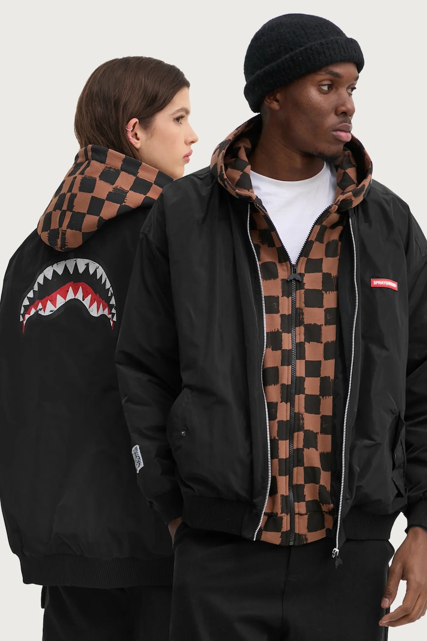 Μπουφάν bomber Sprayground χρώμα: μαύρο, SP610