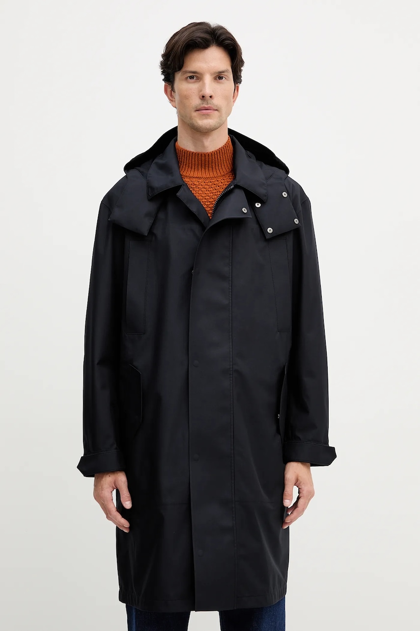 Παλτό BOSS BECKHAM X BOSS χρώμα: μαύρο, 50553094