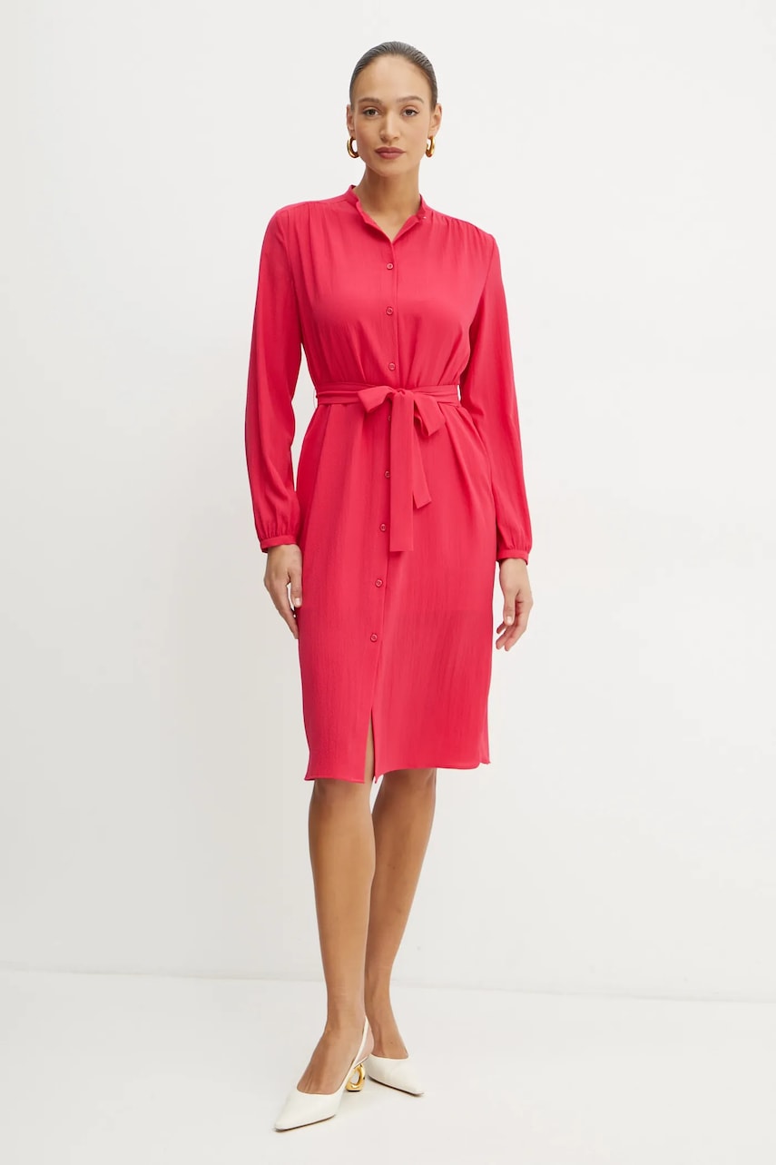 Φόρεμα Boss Orange χρώμα: ροζ, 50519467