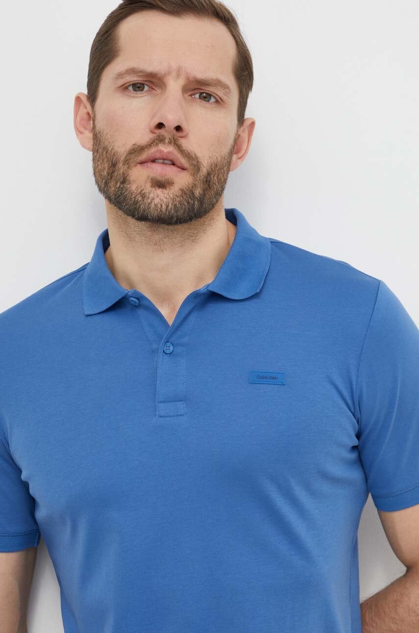Βαμβακερό μπλουζάκι πόλο Calvin Klein