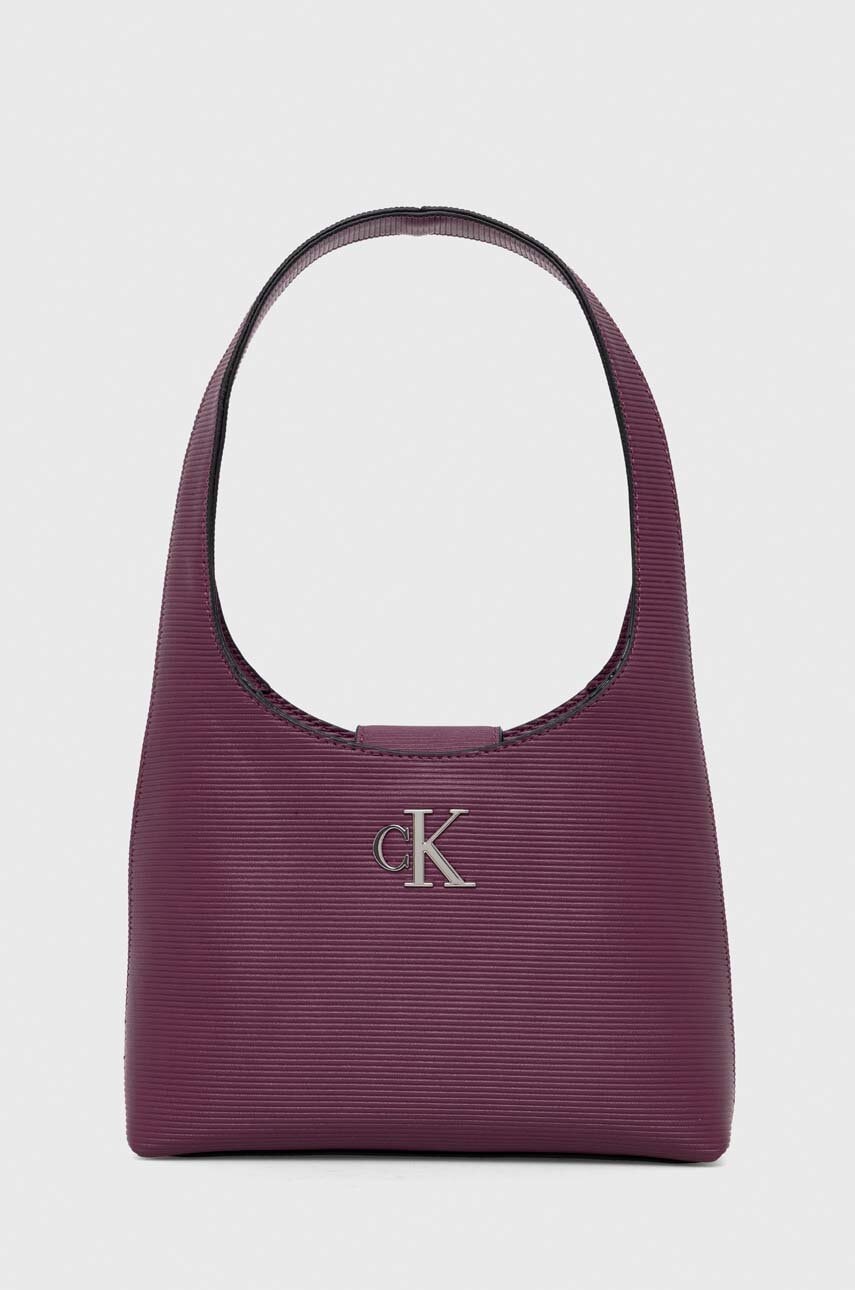 Τσάντα Calvin Klein Jeans χρώμα: μοβ