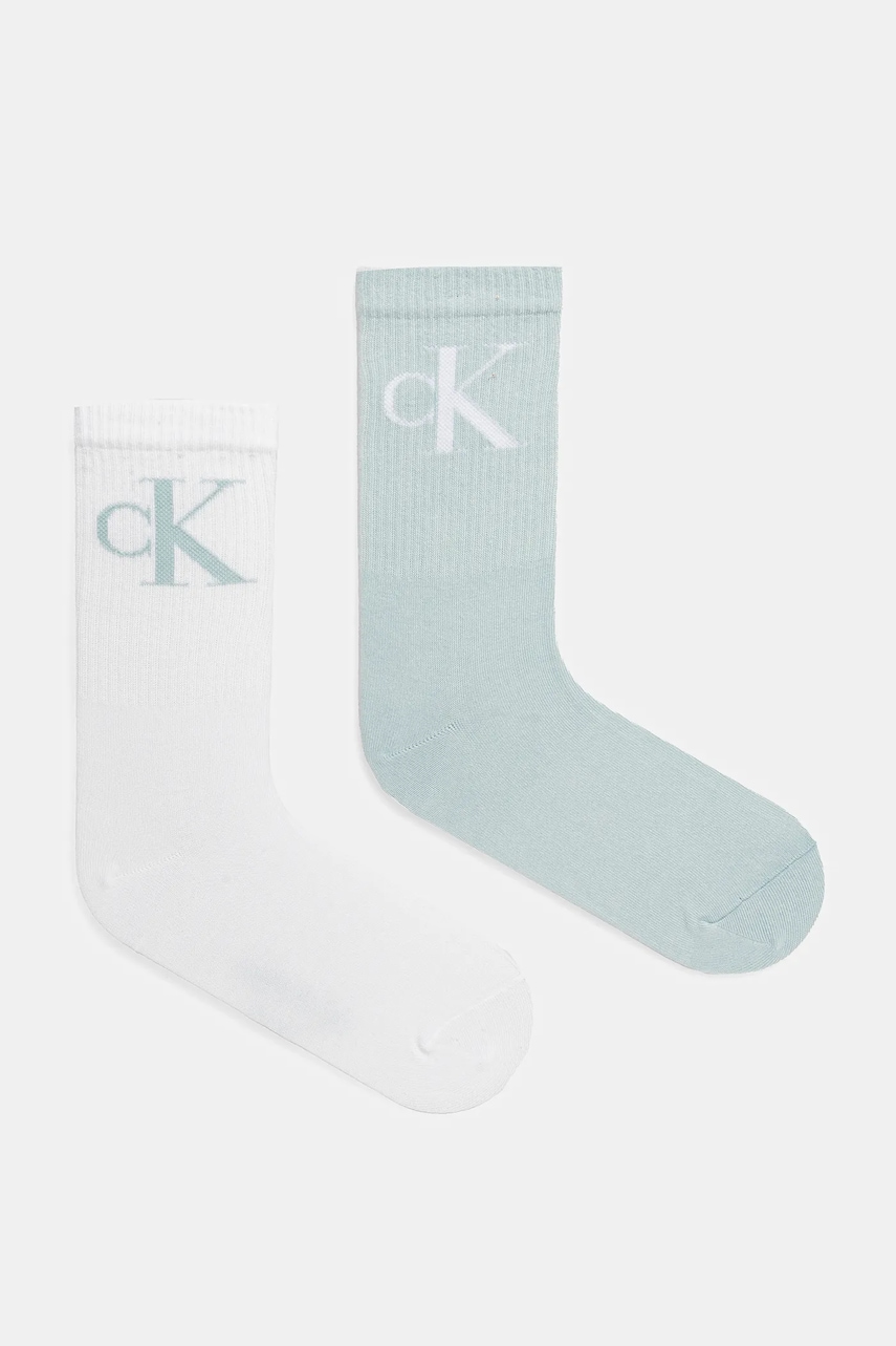 Κάλτσες Calvin Klein Jeans 2-pack χρώμα: τιρκουάζ, 701228811