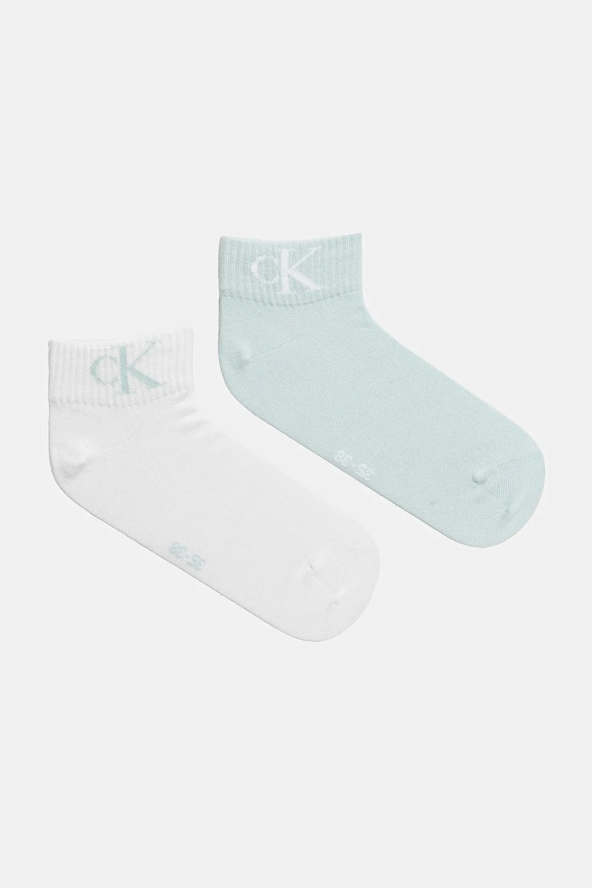 Κάλτσες Calvin Klein Jeans 2-pack χρώμα: τιρκουάζ, 701228813