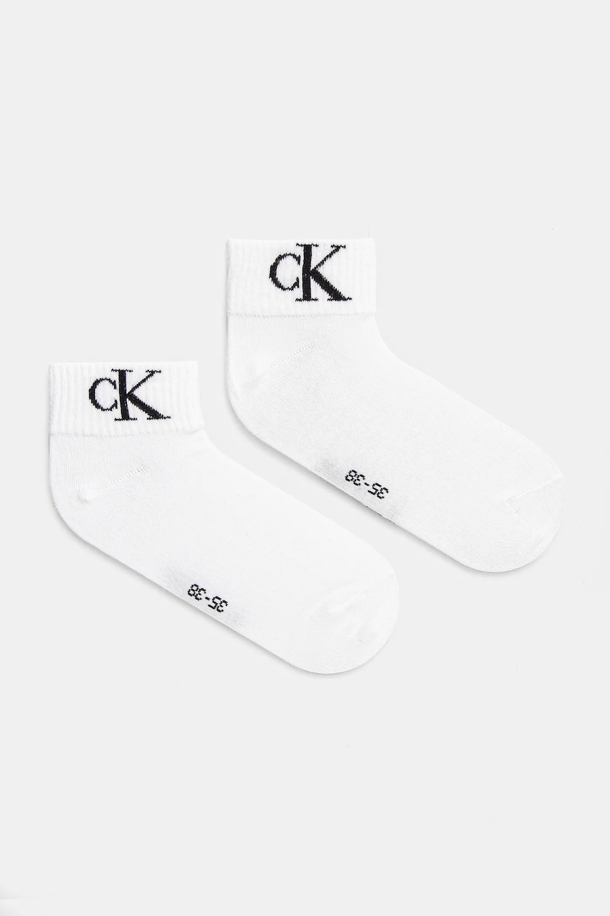 Κάλτσες Calvin Klein Jeans 2-pack χρώμα: άσπρο, 701228813