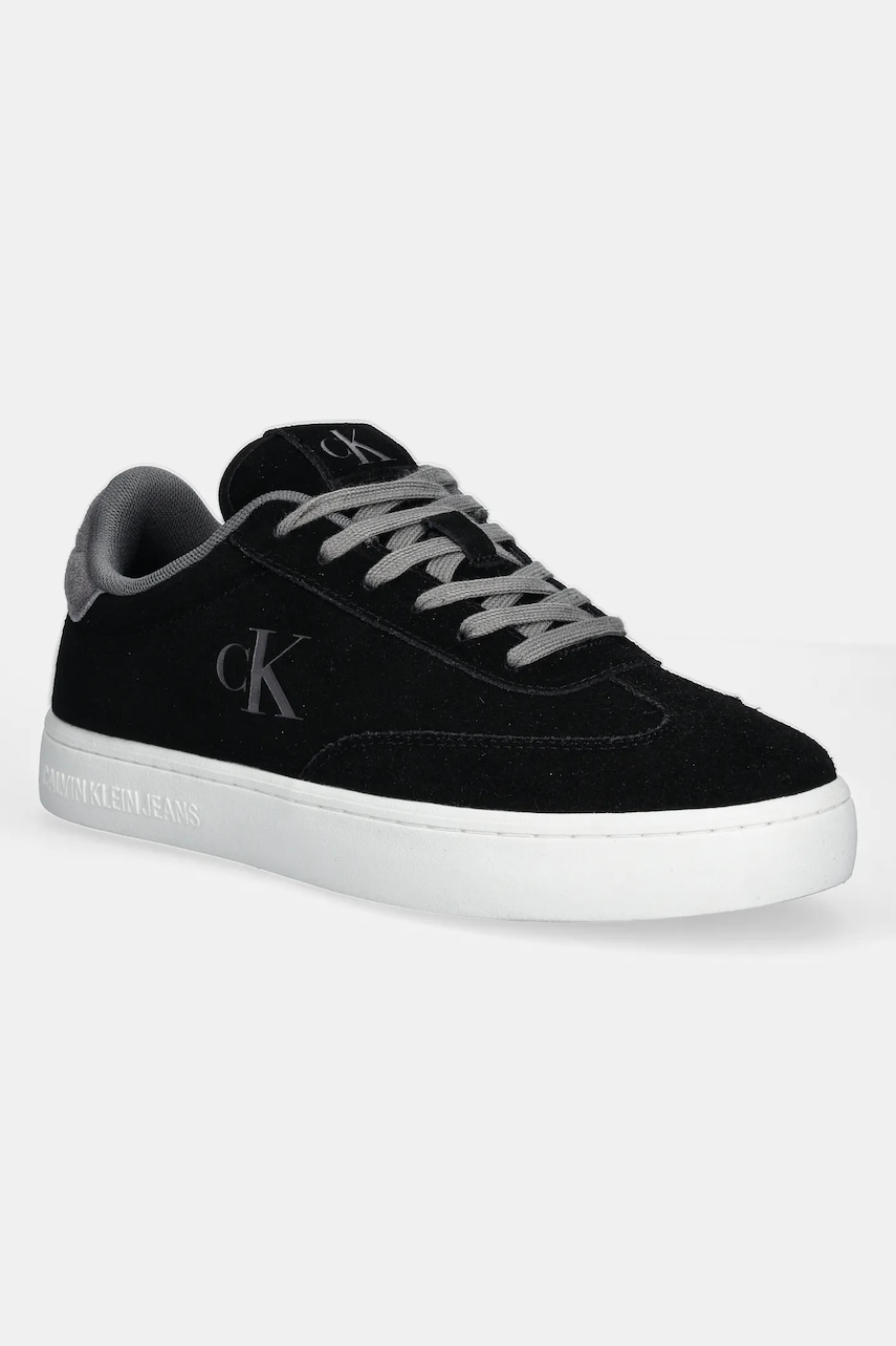 Σουέτ αθλητικά παπούτσια Calvin Klein Jeans CLASSIC CUPSOLE WT MG χρώμα: μαύρο, YM0YM01270