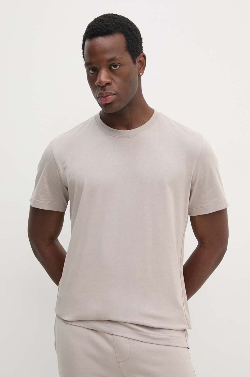 Βαμβακερό μπλουζάκι Calvin Klein Jeans ανδρικό, χρώμα: μπεζ, J30J326159