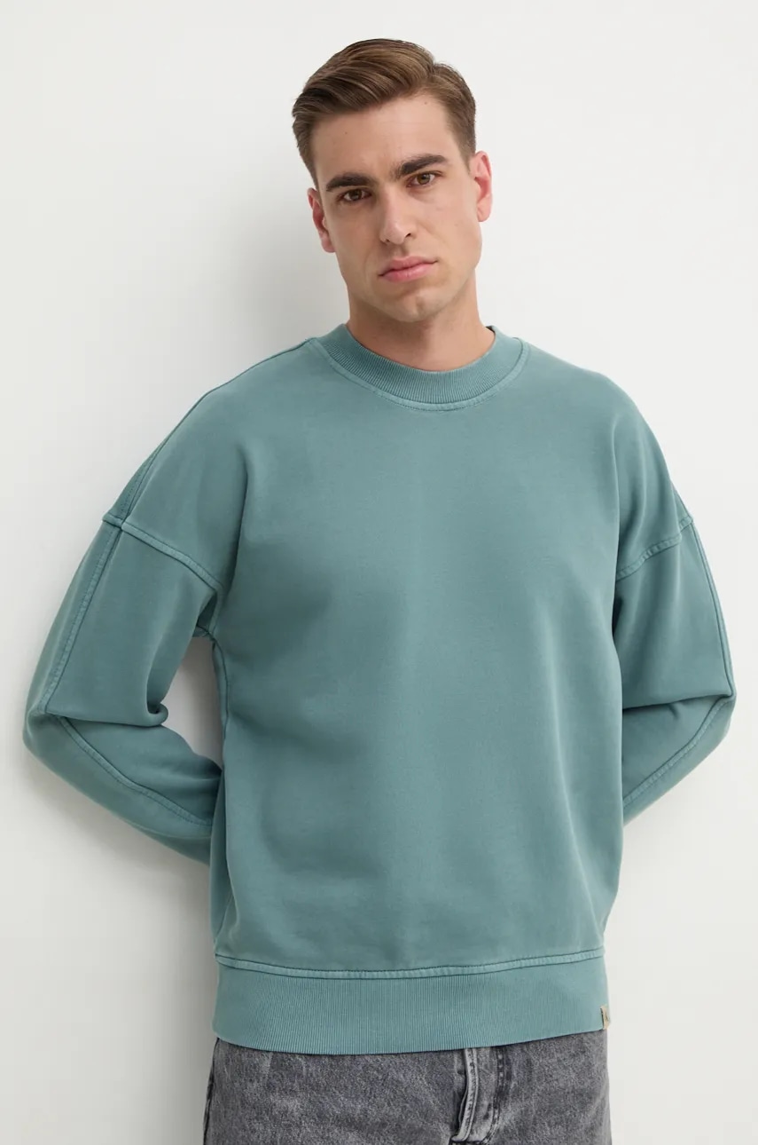 Βαμβακερή μπλούζα Calvin Klein Jeans χρώμα: πράσινο, J30J326687