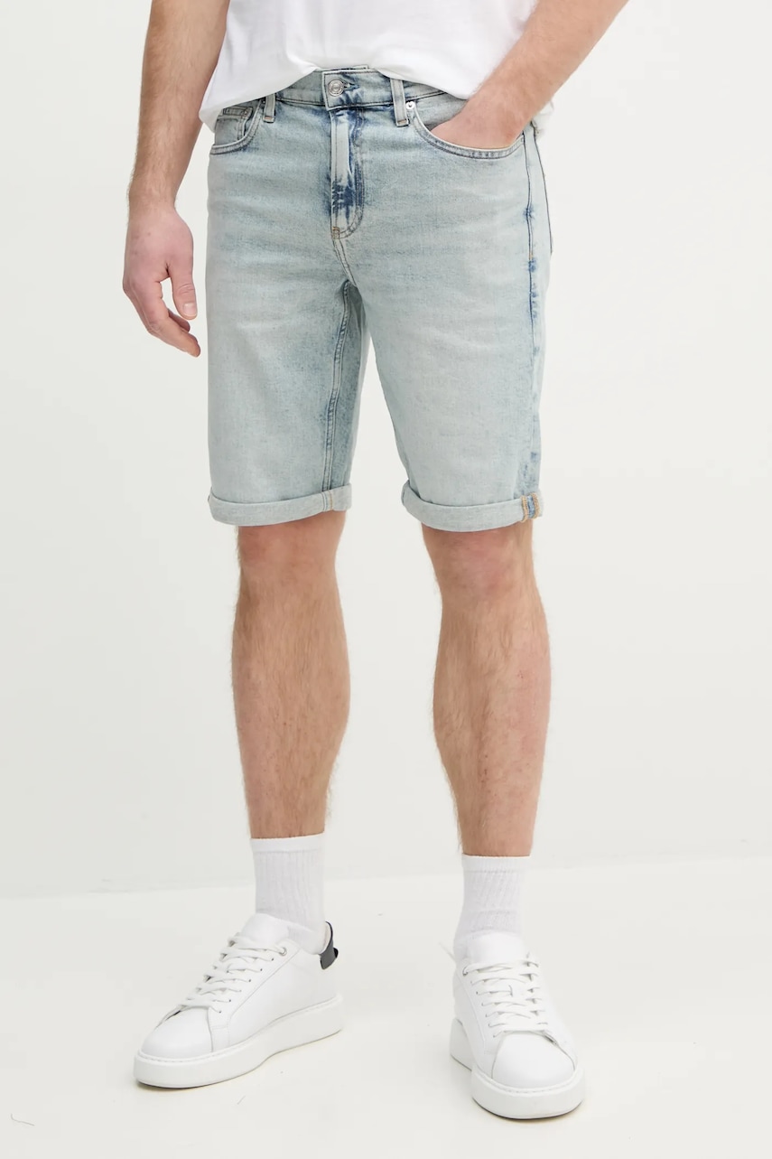 Τζιν σορτς Calvin Klein Jeans χρώμα: μπλε, J30J327193