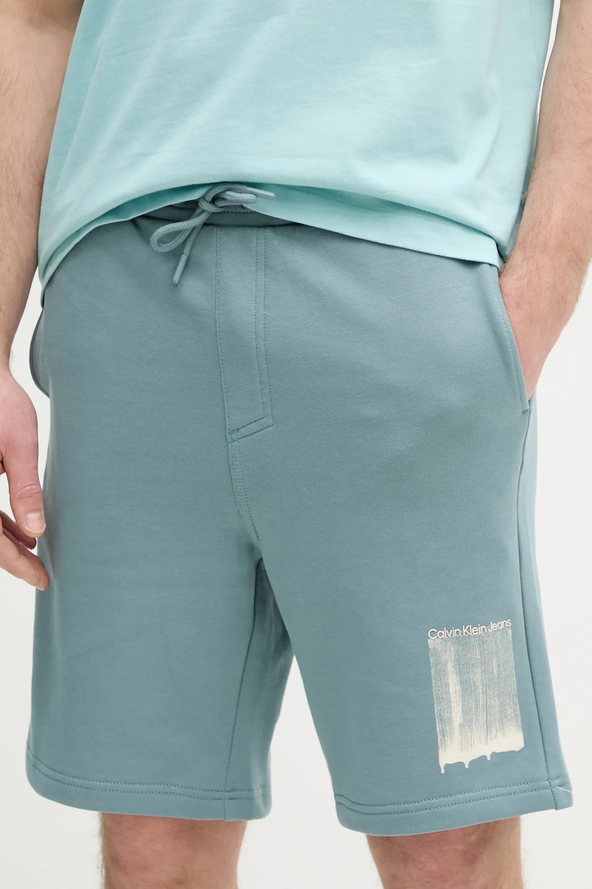 Σορτς Calvin Klein Jeans χρώμα: μπλε, J30J327528