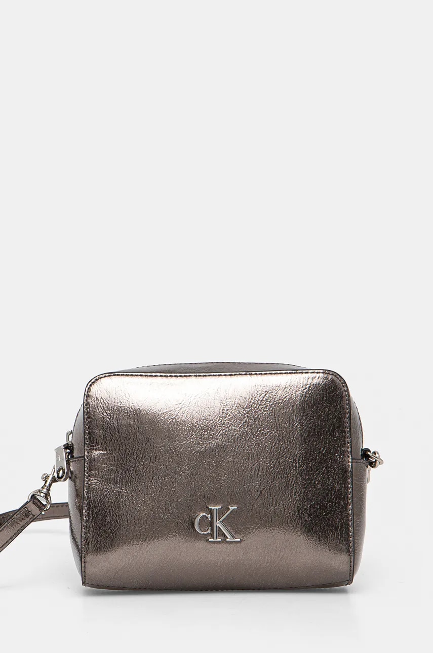 Τσάντα Calvin Klein Jeans χρώμα: ασημί, K60K612728