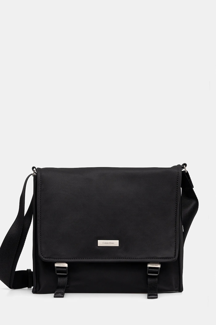 Τσάντα Calvin Klein χρώμα: μαύρο, LV04D3146G