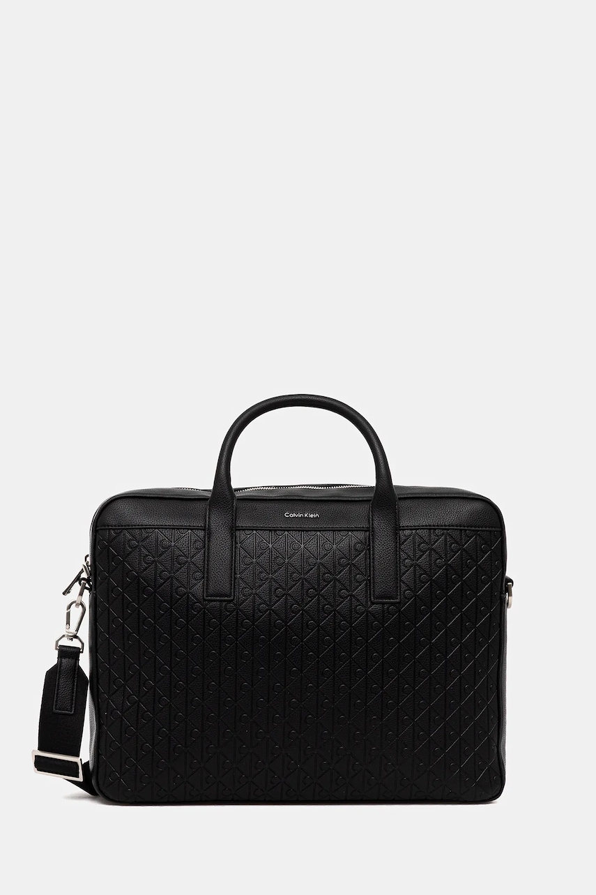 Τσάντα Calvin Klein χρώμα: μαύρο, LV04D3265G