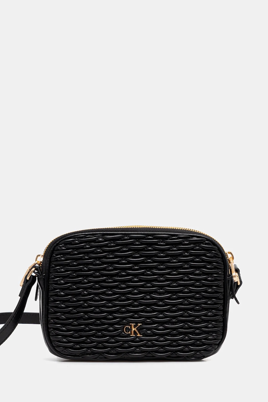 Τσάντα Calvin Klein χρώμα: μαύρο, LV04F3279G