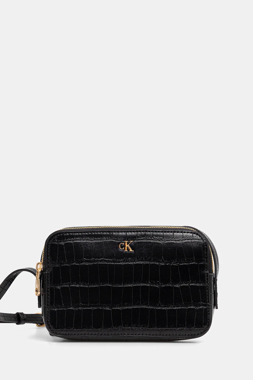 Τσάντα Calvin Klein χρώμα: μαύρο, LV04F3285G