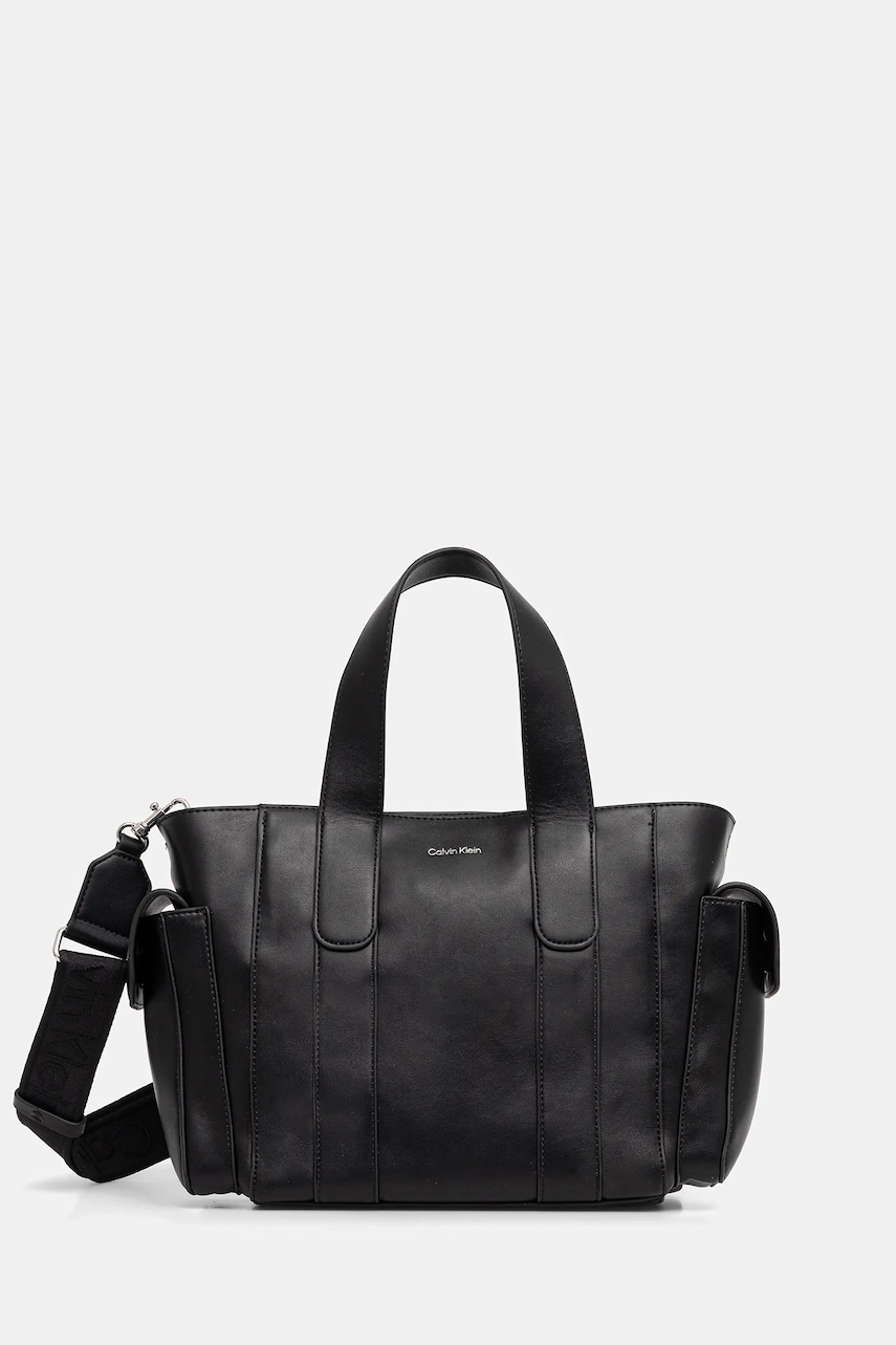 Τσάντα Calvin Klein χρώμα: μαύρο, LV04F3290G