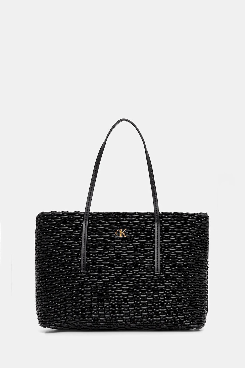 Τσάντα Calvin Klein χρώμα: μαύρο, LV04F3292G