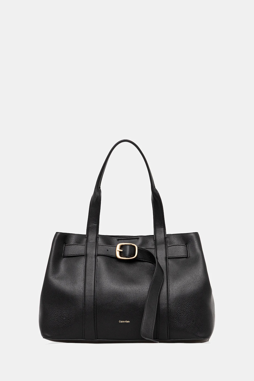 Τσάντα Calvin Klein χρώμα: μαύρο, LV04F3294G