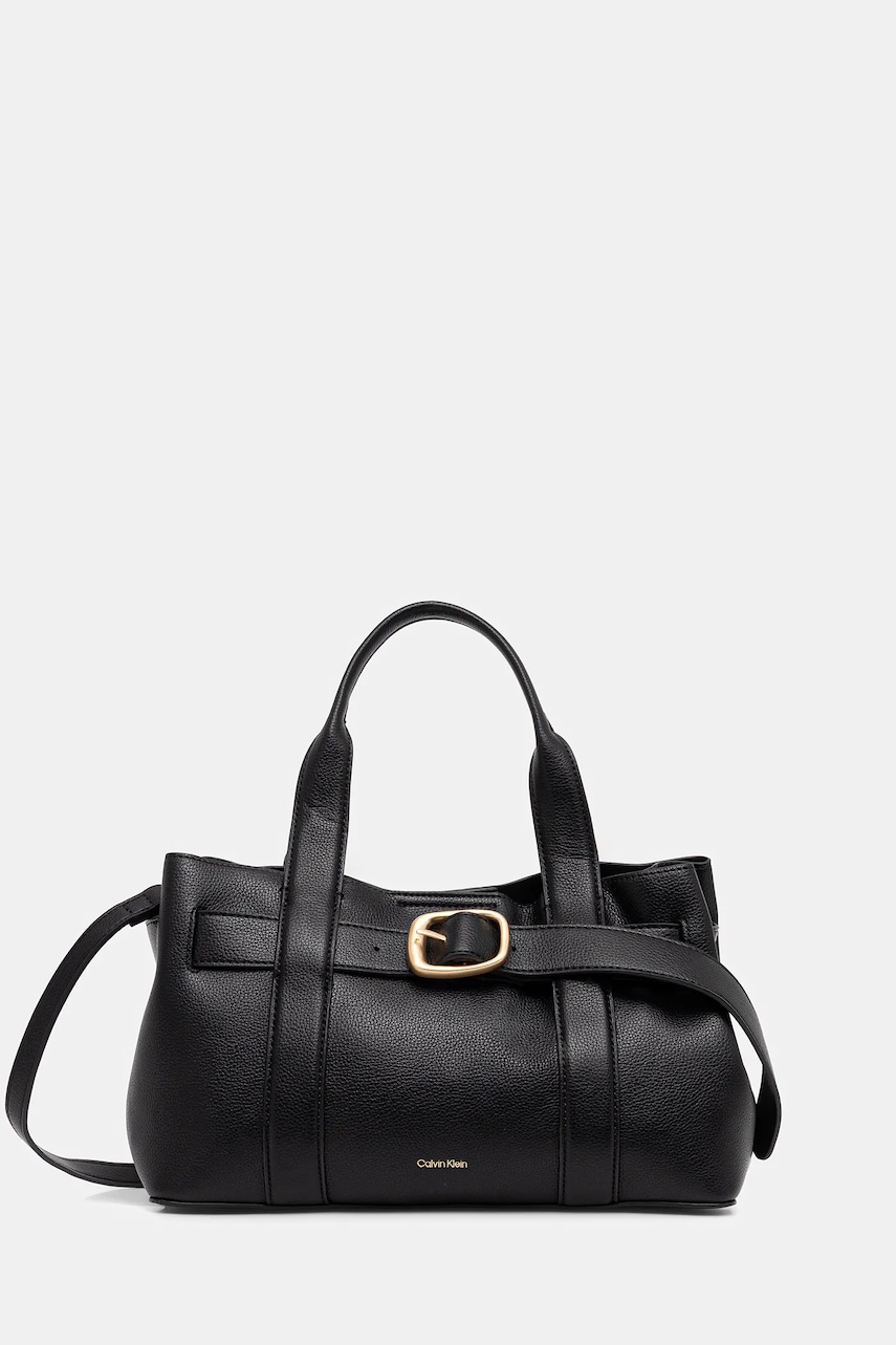 Τσάντα Calvin Klein χρώμα: μαύρο, LV04F3295G