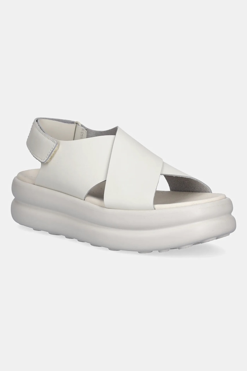 Δερμάτινα σανδάλια Camper Pelotas Flota Up χρώμα: άσπρο, K201727-002