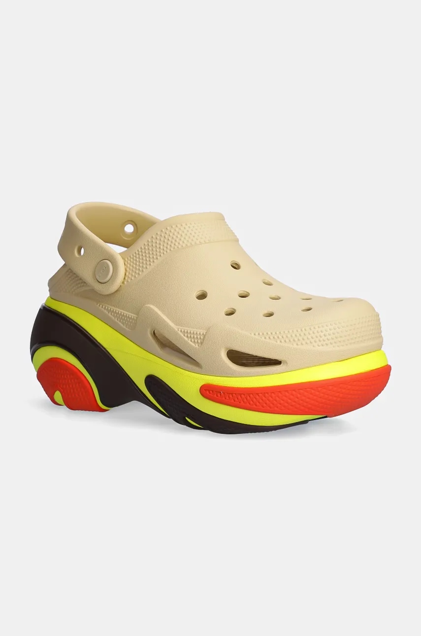 Παντόφλες Crocs Bubble Crush Clog χρώμα: μπεζ, 210061