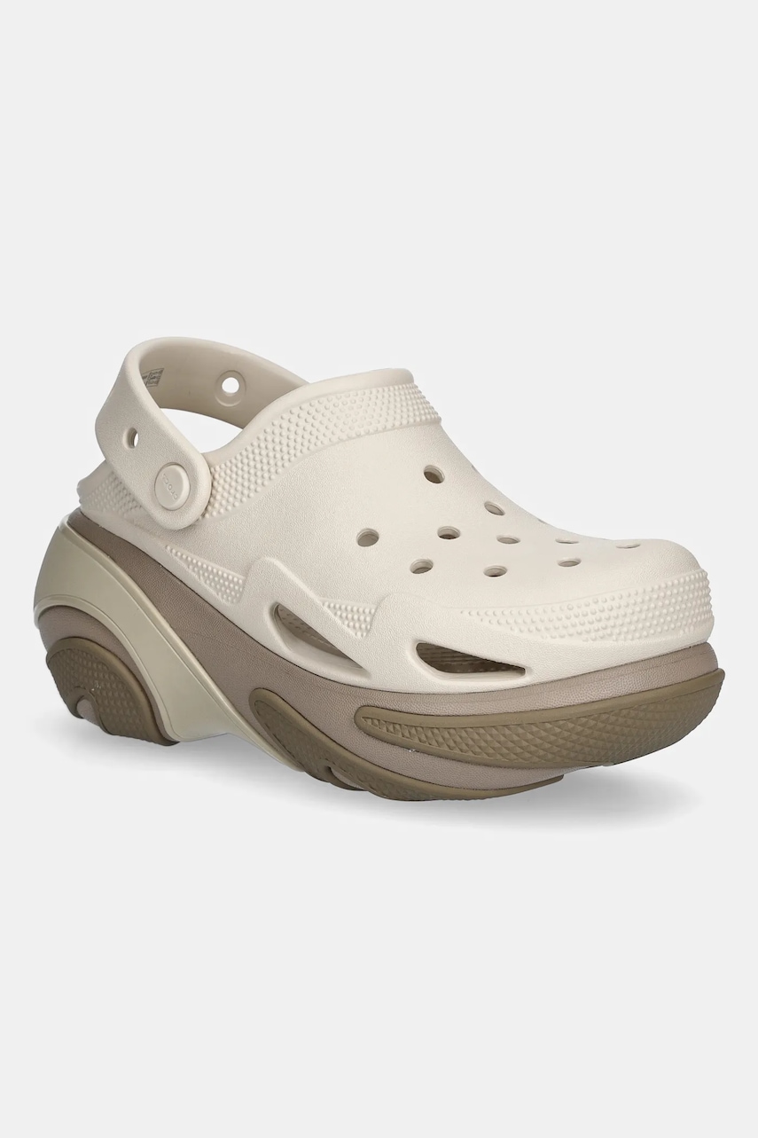 Παντόφλες Crocs Bubble Crush Clog χρώμα: καφέ, 210061.214