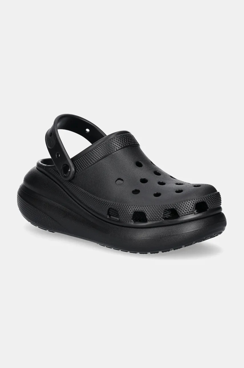 Παντόφλες Crocs Classic Crush Clog Classic Crush Clog χρώμα: μαύρο 207521 207521