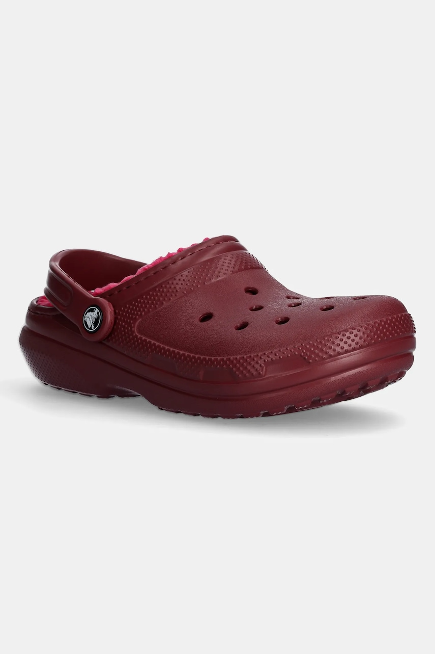 Παντόφλες Crocs Classic Lined Clog χρώμα: κόκκινο, 203591