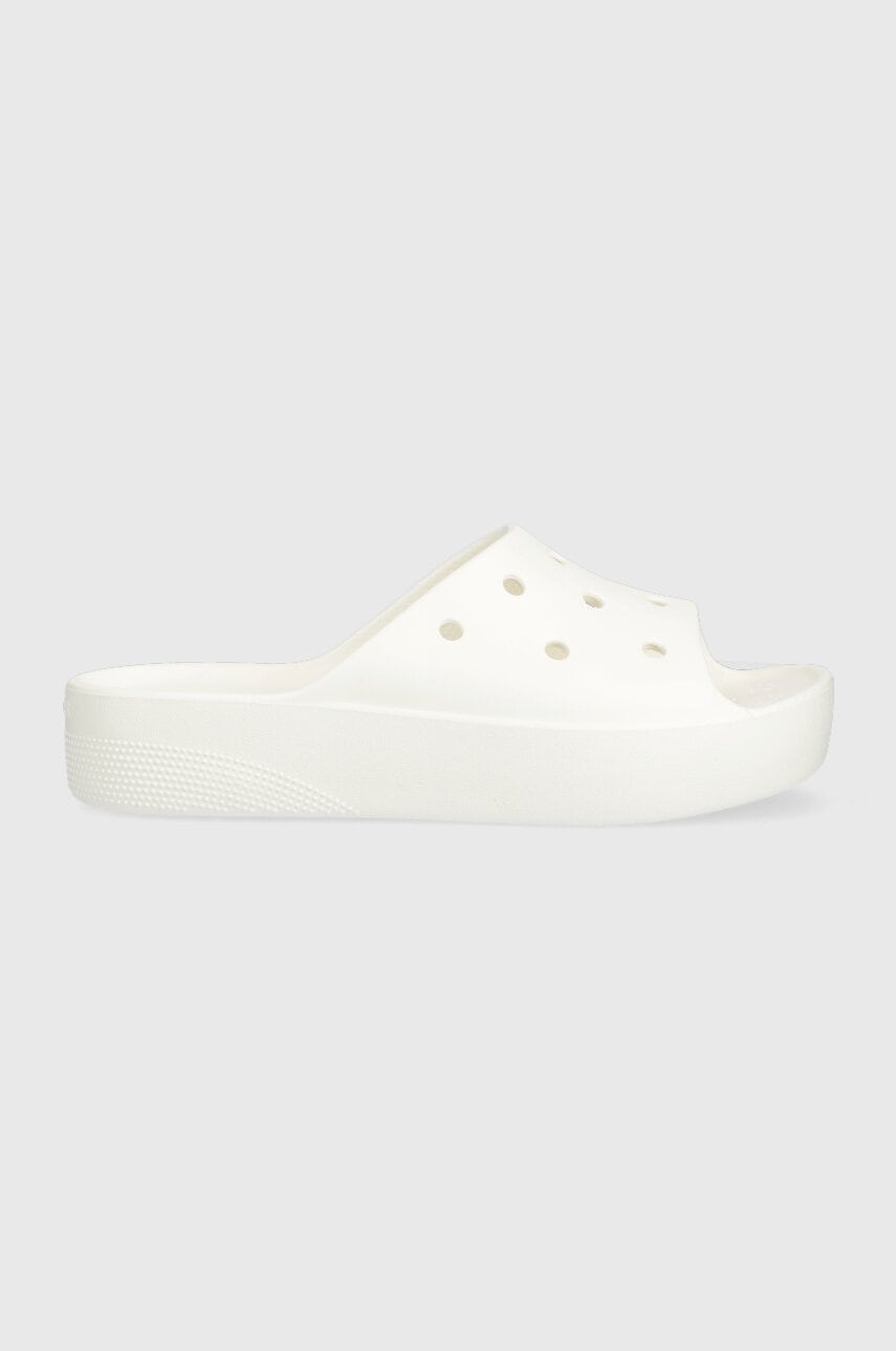 Παντόφλες Crocs Classic Platform Slide Classic Platform Slide χρώμα: άσπρο, 208180 208180