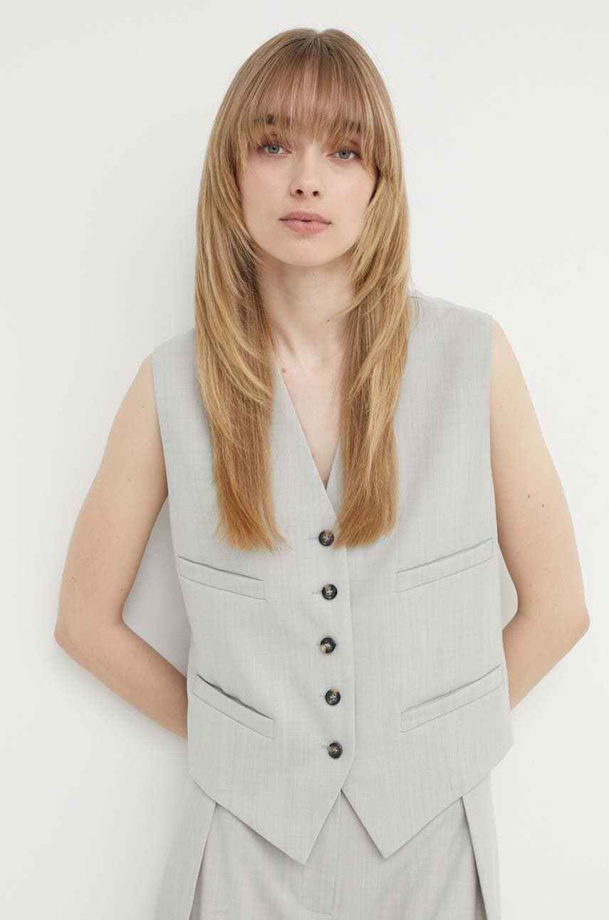 Γιλέκο από μείγμα μαλλιού Day Birger et Mikkelsen Rudy - Classic Wool Blend χρώμα: γκρι, DAY65243157