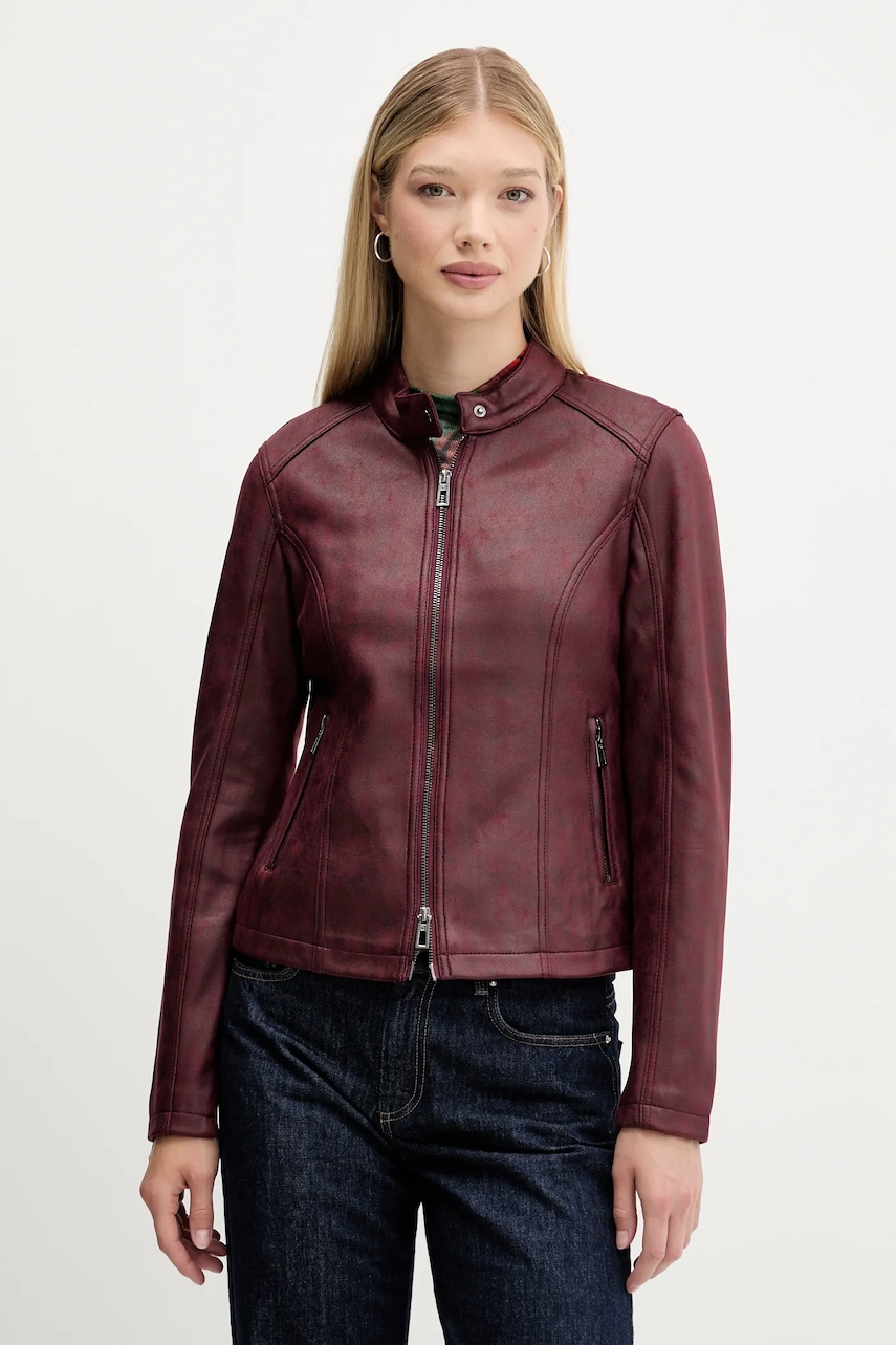 Μπουφάν Desigual BASIC χρώμα: μπορντό, 25WWEW43