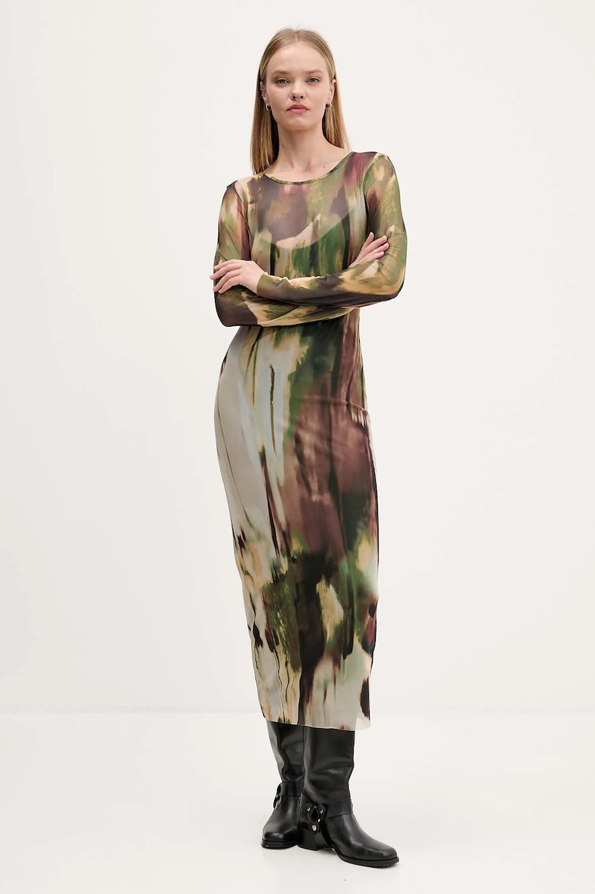 Φόρεμα Desigual GODIVA χρώμα: πράσινο, 25WWVK41