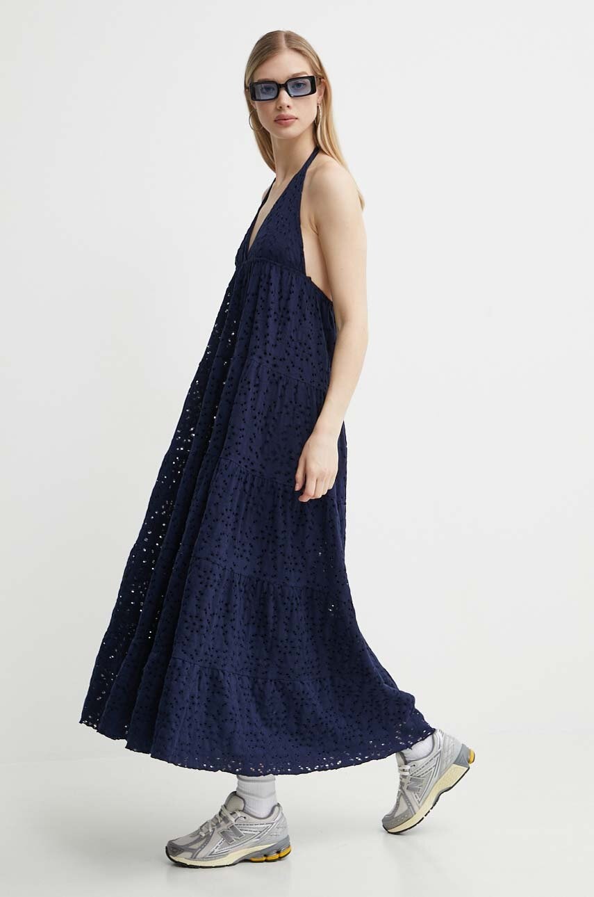 Φόρεμα Desigual TORONTO χρώμα: ναυτικό μπλε, 24SWVK46