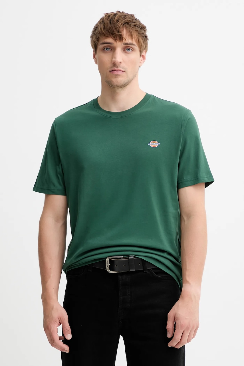 Βαμβακερό μπλουζάκι Dickies ανδρικό, χρώμα: πράσινο, DK0A4XDB