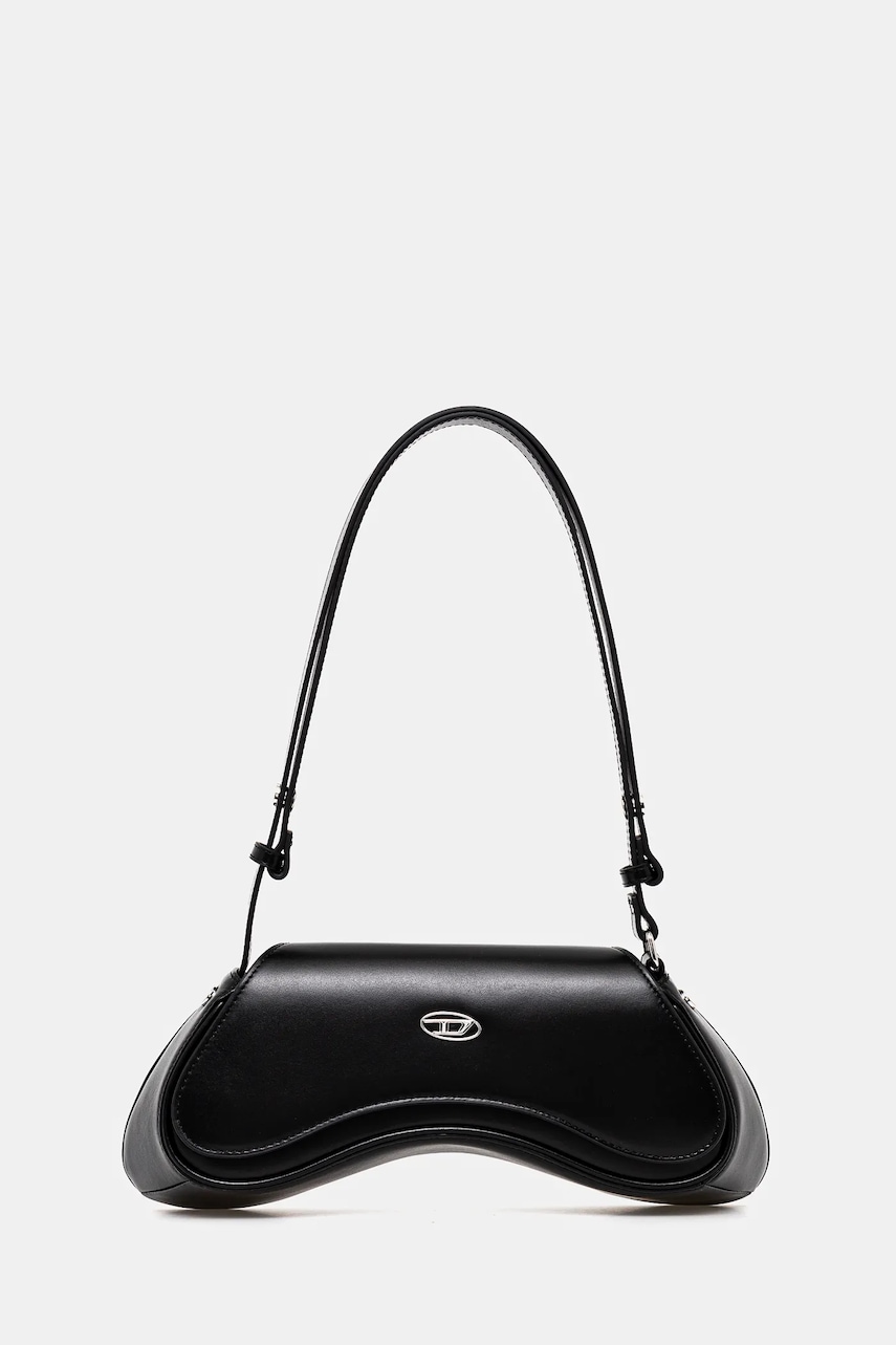 Δερμάτινη τσάντα Diesel PLAY PLAY CROSSBODY cross body χρώμα: μαύρο, X10221.PR227