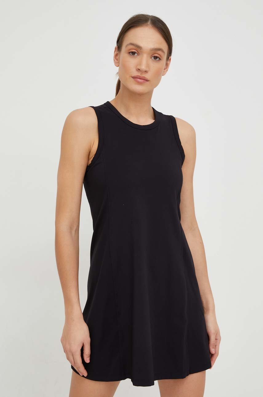 Φόρεμα DKNY χρώμα: μαύρο