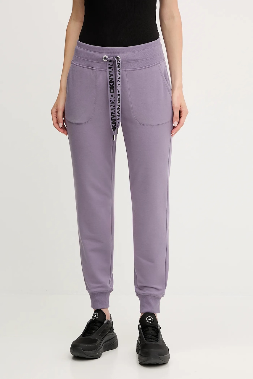 Παντελόνι φόρμας Dkny χρώμα: μπεζ, DP5P3496