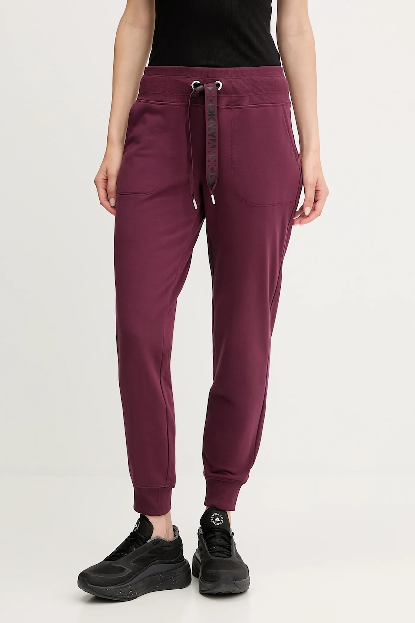 Παντελόνι φόρμας Dkny χρώμα: μπεζ, DP5P3496