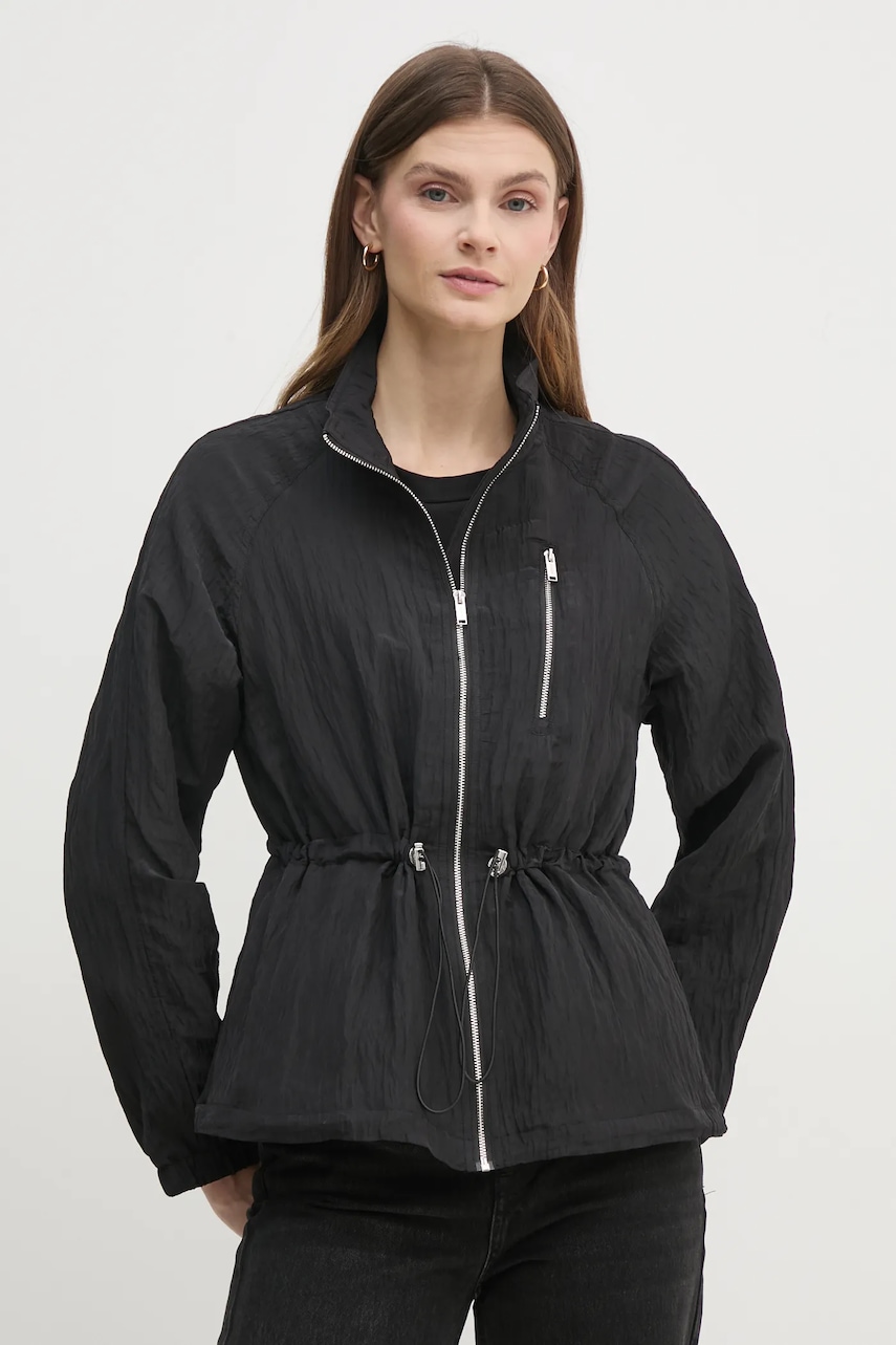 Μπουφάν Dkny χρώμα: μαύρο, P4KJIXTF
