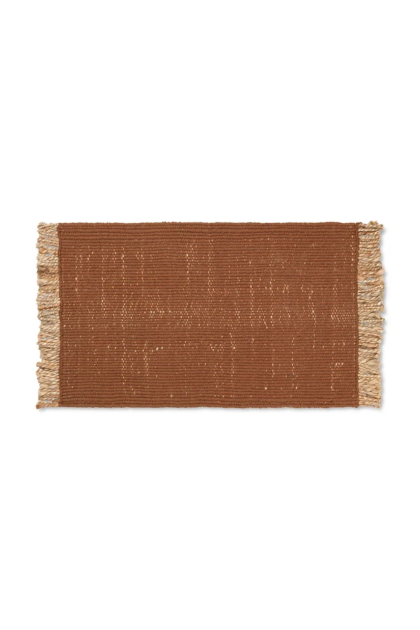 Χαλί ferm LIVING Block Mat χρώμα: καφέ