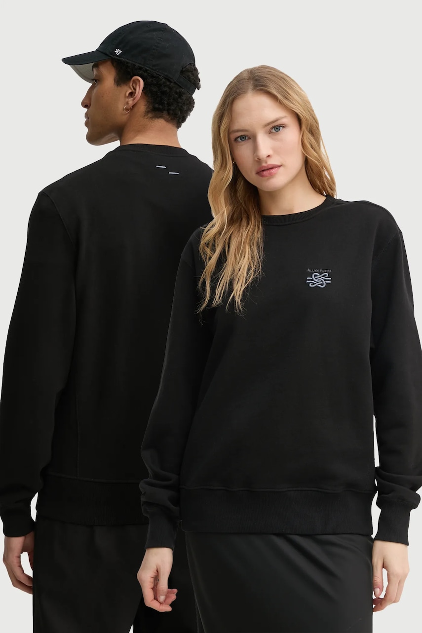Βαμβακερή μπλούζα Filling Pieces χρώμα: μαύρο, 74599861861