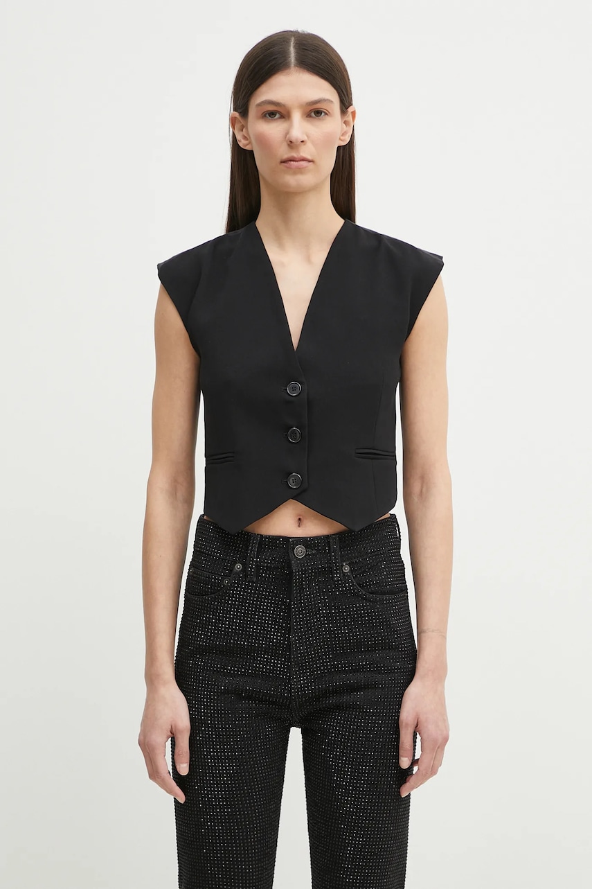 Γιλέκο Fiorucci Embroidered χρώμα: μαύρο, W02SPTSL289PL02BK01