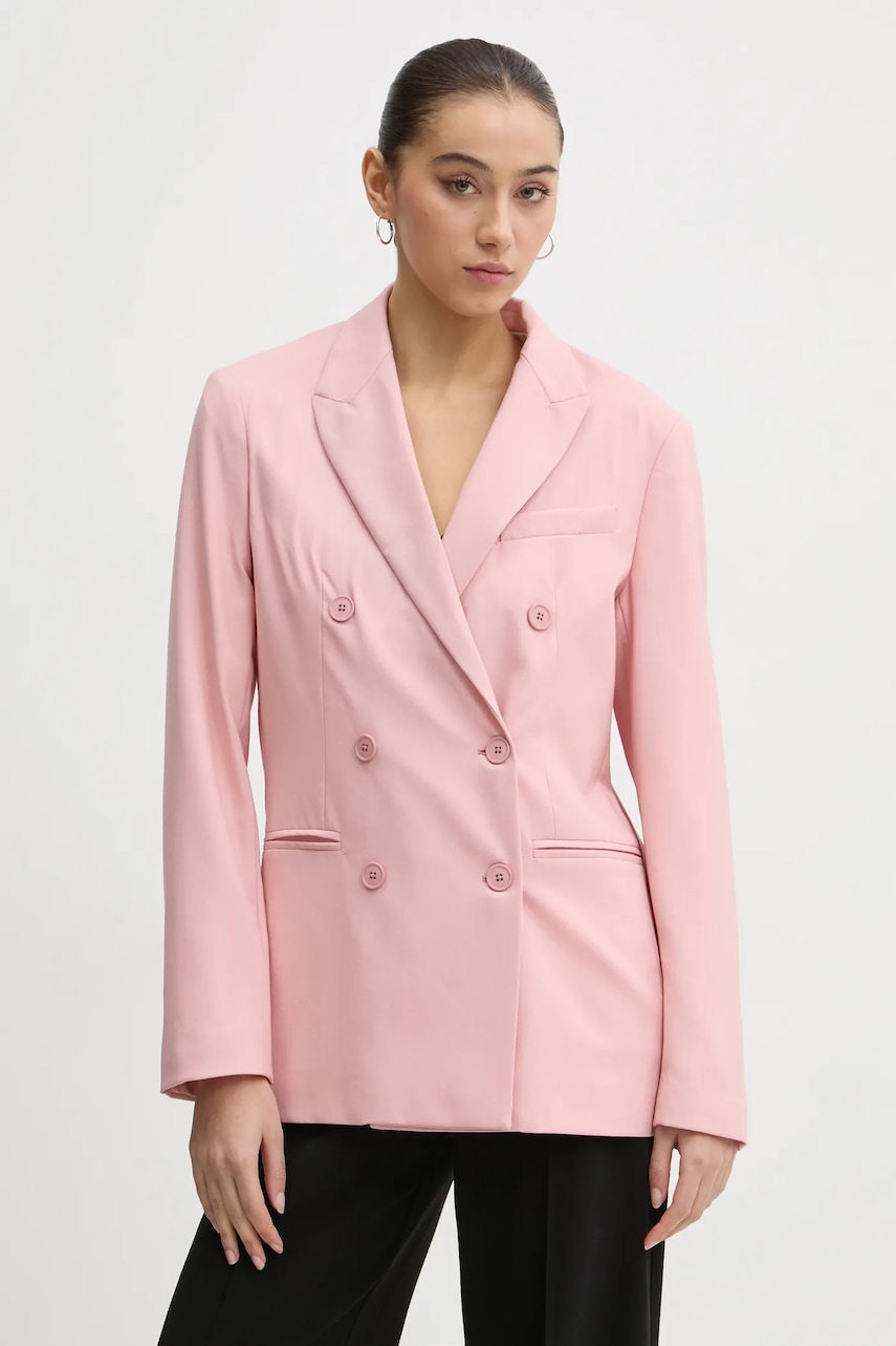 Μάλλινο σακάκι Fiorucci χρώμα: ροζ, W01FMBDO059WO01PN02