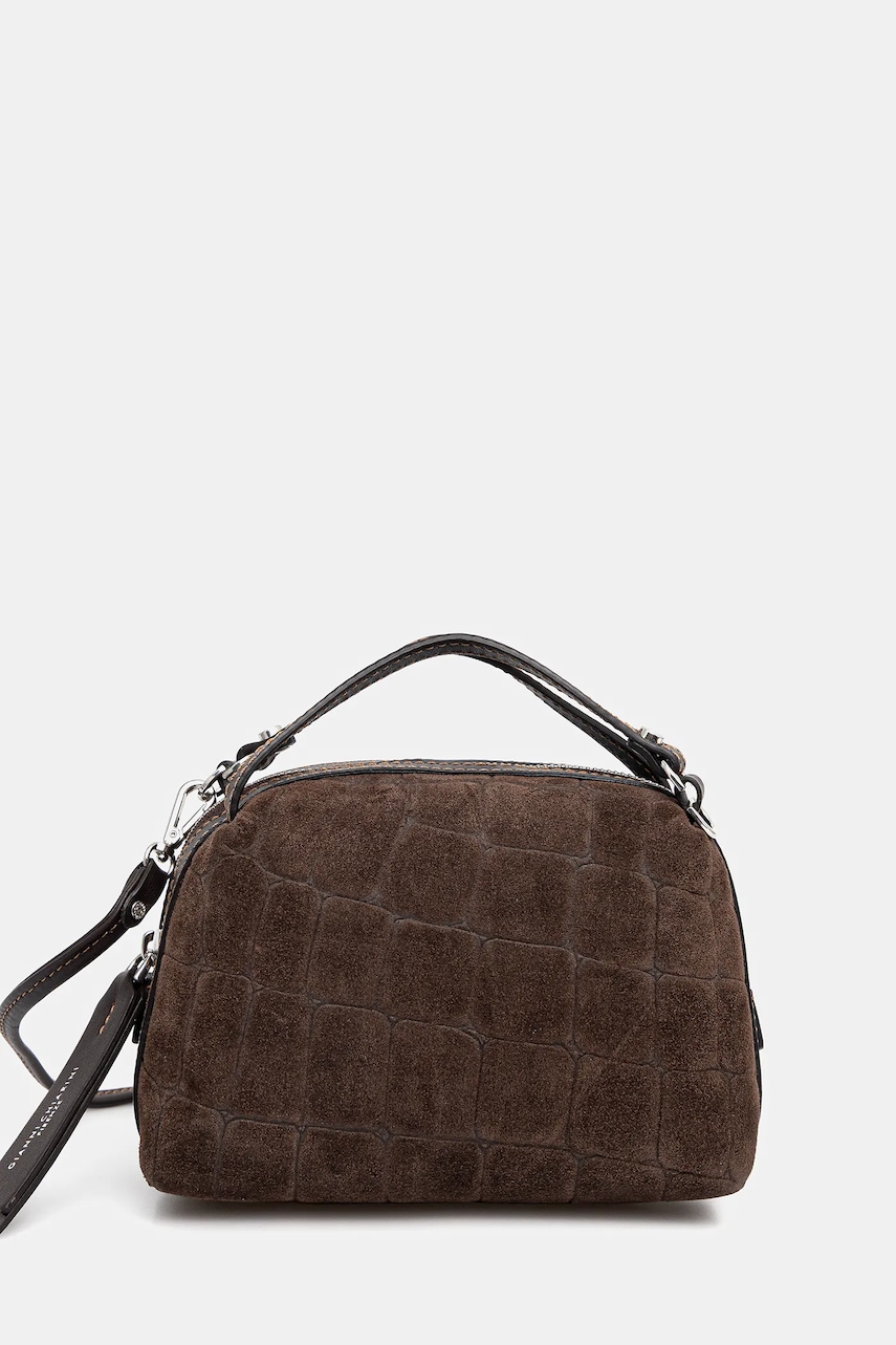 Τσάντα σουέτ Gianni Chiarini ALIFA χρώμα: καφέ, BS.8255.CMCOCCO