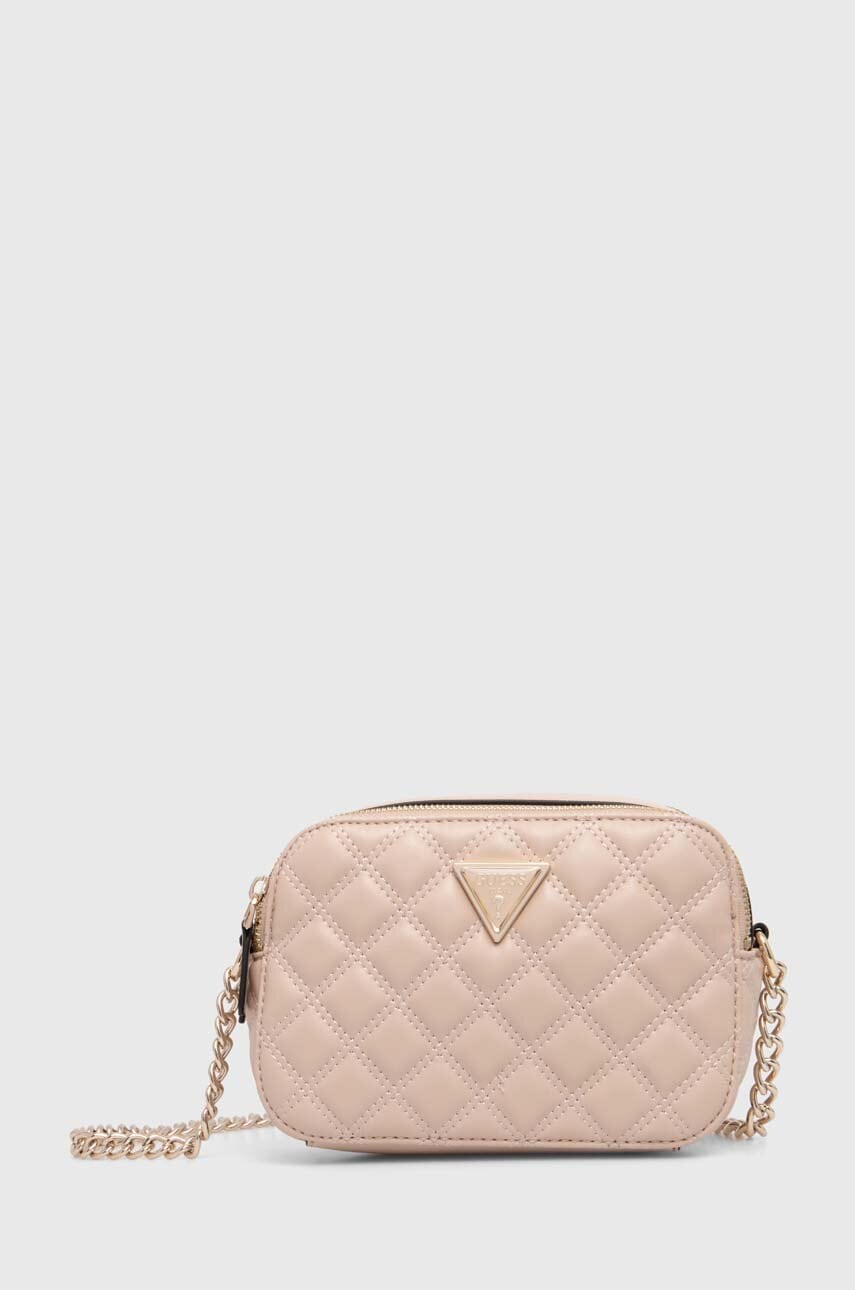 Τσάντα Guess GIULLY χρώμα: ροζ, HWQG87 48140