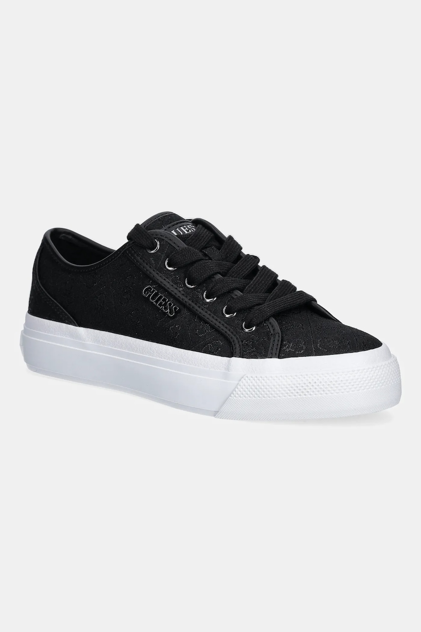 Πάνινα παπούτσια Guess JELEXA9 χρώμα: μαύρο, FLTJX9 FAL12