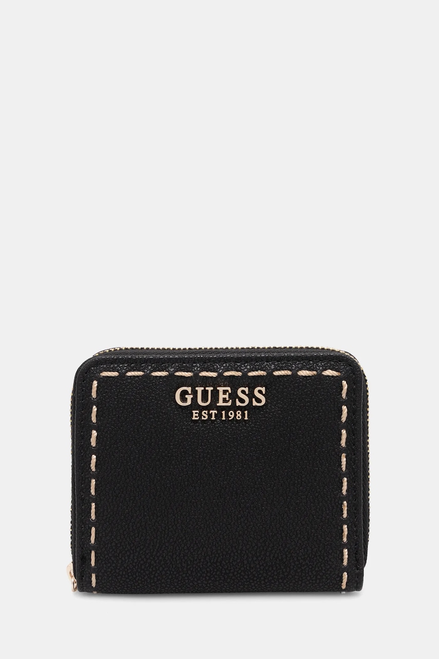 Πορτοφόλι Guess NASTRA χρώμα: μαύρο, SWBG96 37137