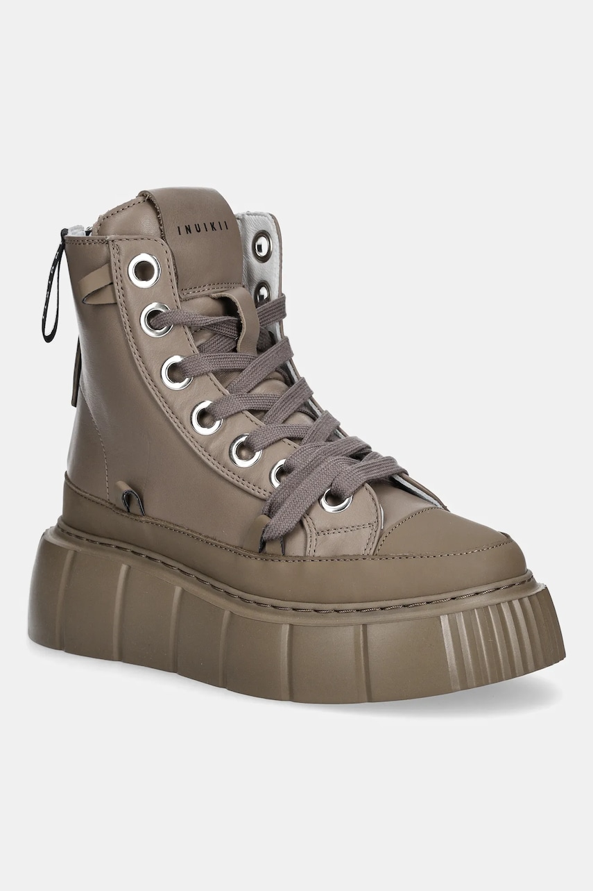 Πάνινα παπούτσια Inuikii Leather Matilda χρώμα: καφέ, 1001.002.0042.163