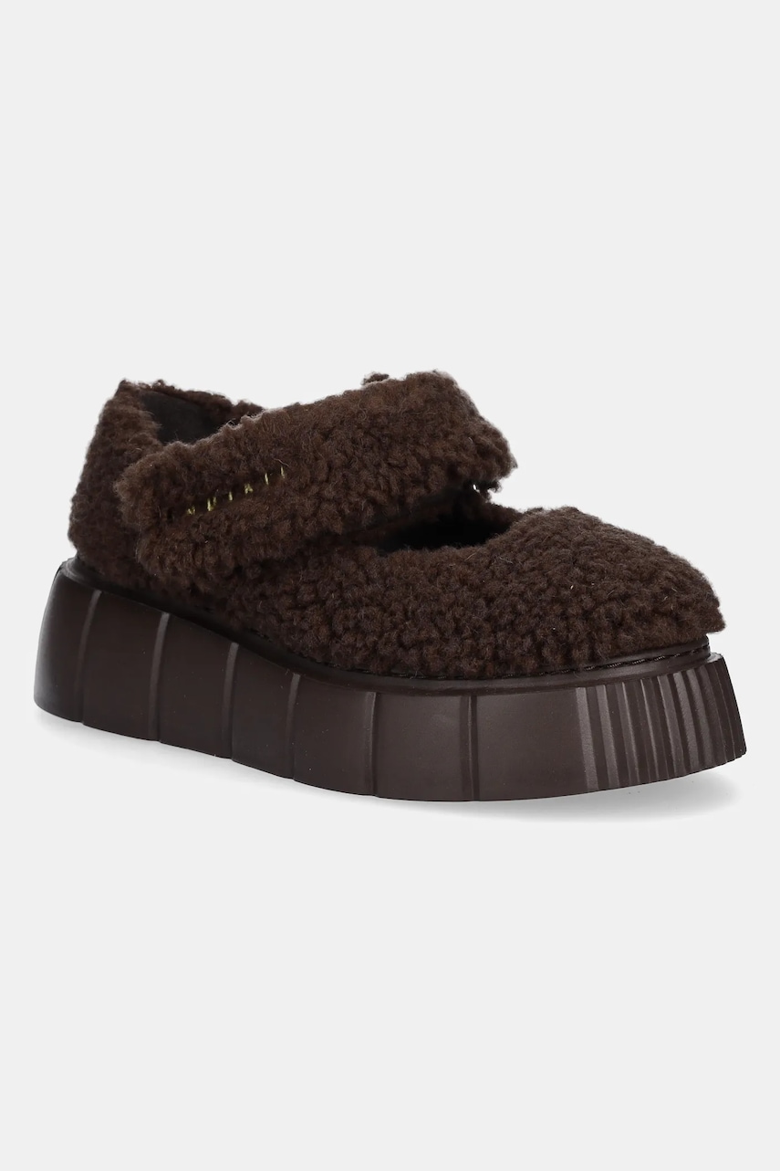 Μπαλαρίνες Inuikii Matilda M.J, Curly χρώμα: καφέ, 1012.005.0031.150